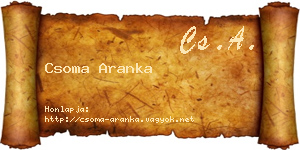 Csoma Aranka névjegykártya